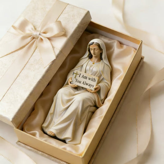 ✝️Virgin Mary Desk Companion Figurine✨Hand-Painted Ceramic Figurine