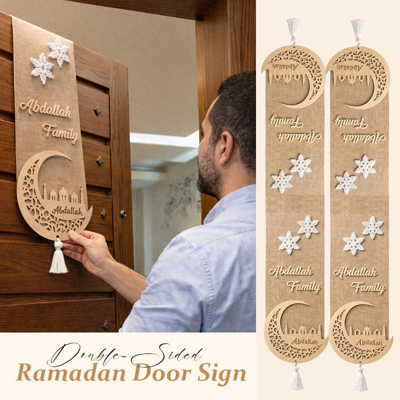 🌙✨ Double-Sided Ramadan Door Sign