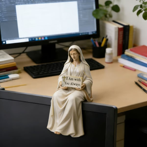 ✝️Virgin Mary Desk Companion Figurine✨Hand-Painted Ceramic Figurine