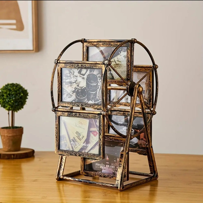 🎡Vintage Rotating Wheel Picture Frame🖼️