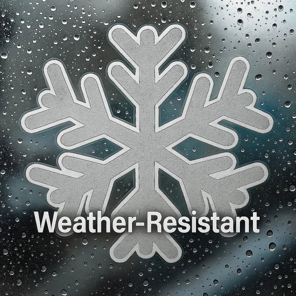 ❄️ Silver Snowflake Car Decal | Winter Car Sticker