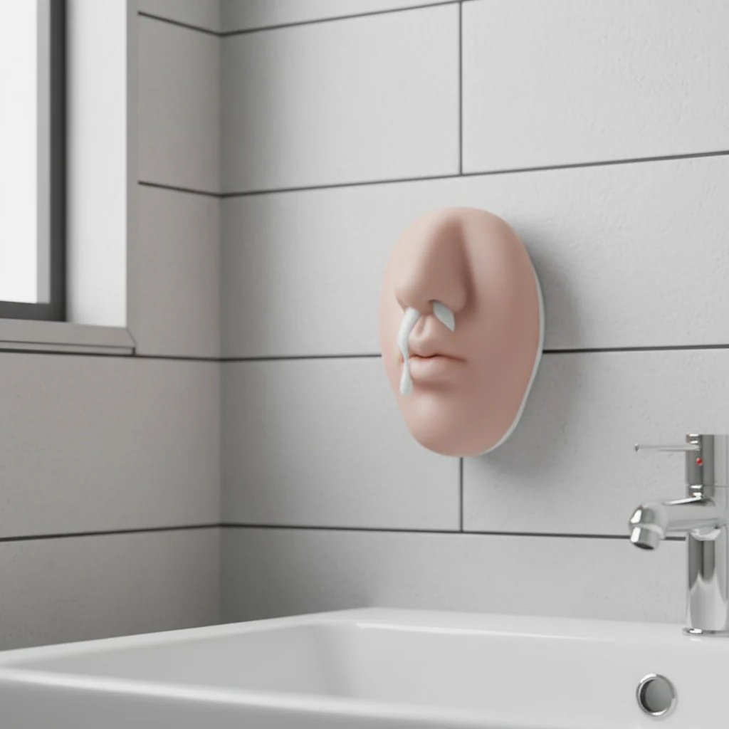 🔥 Realistic nose-shaped wall-mounted soap dispenser
